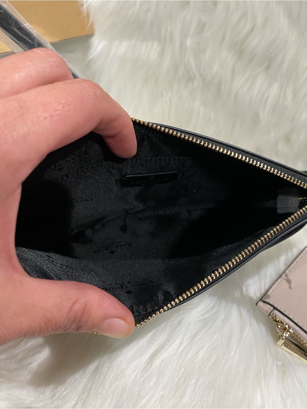 NWT! Kate Spade NY 2 piece Black and Blush/cream Leather Crossbody - Picture 5 of 7